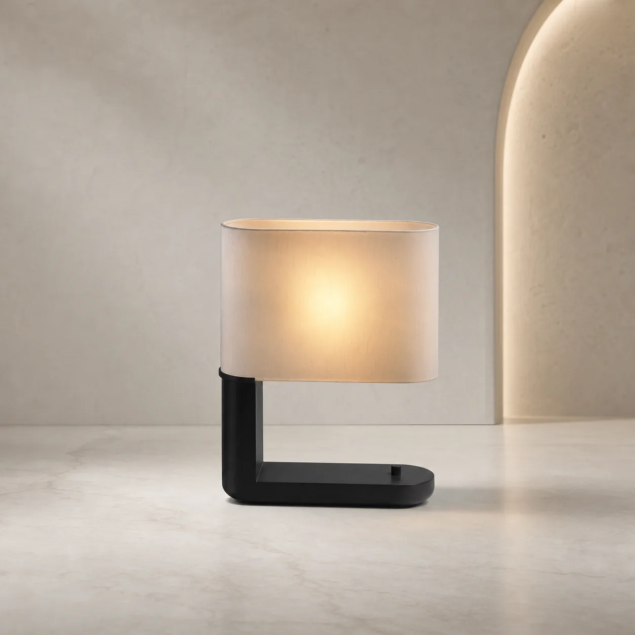 Quiet Linen Metal Table Lamp image 3