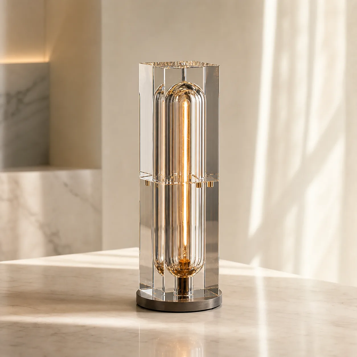 Luminous Crystal Column Table Lamp image 4