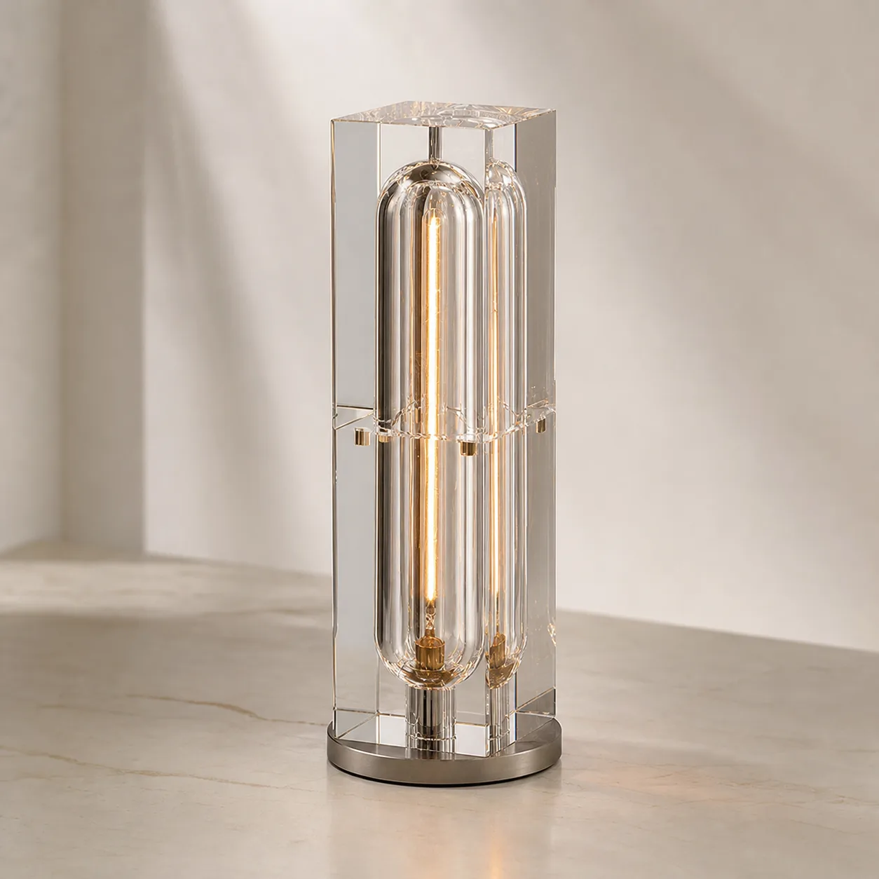 Luminous Crystal Column Table Lamp image 2