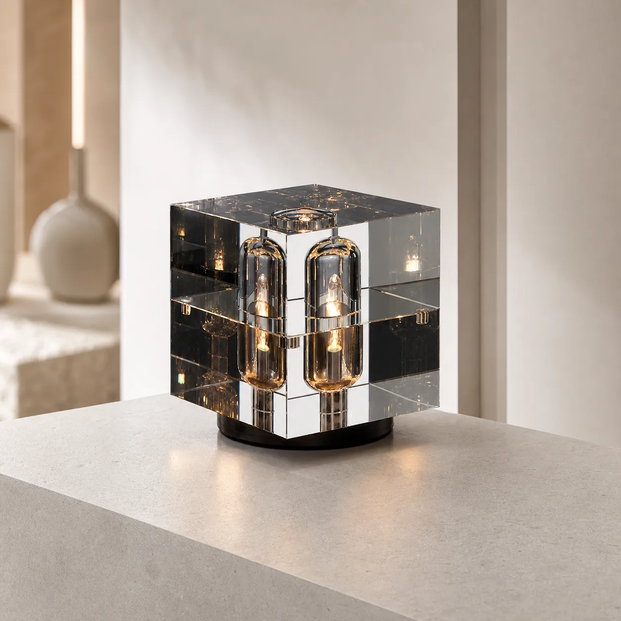 Prismatic Crystal Cube Table Lamp image 2