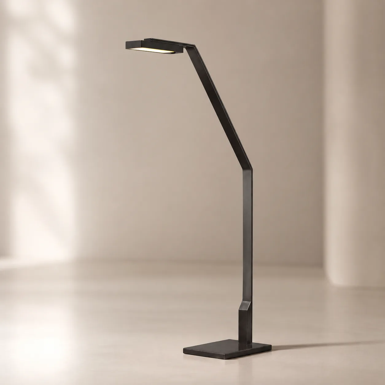 Architectural Black Metal Floor Lamp image 2
