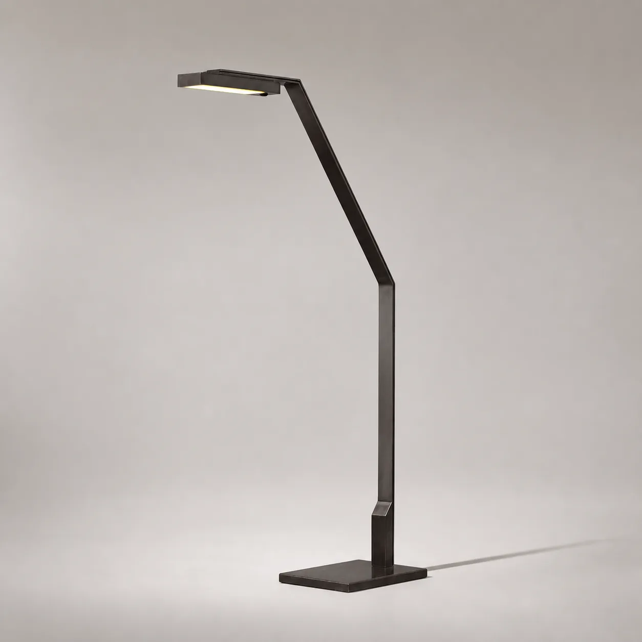 Architectural Black Metal Floor Lamp image 3
