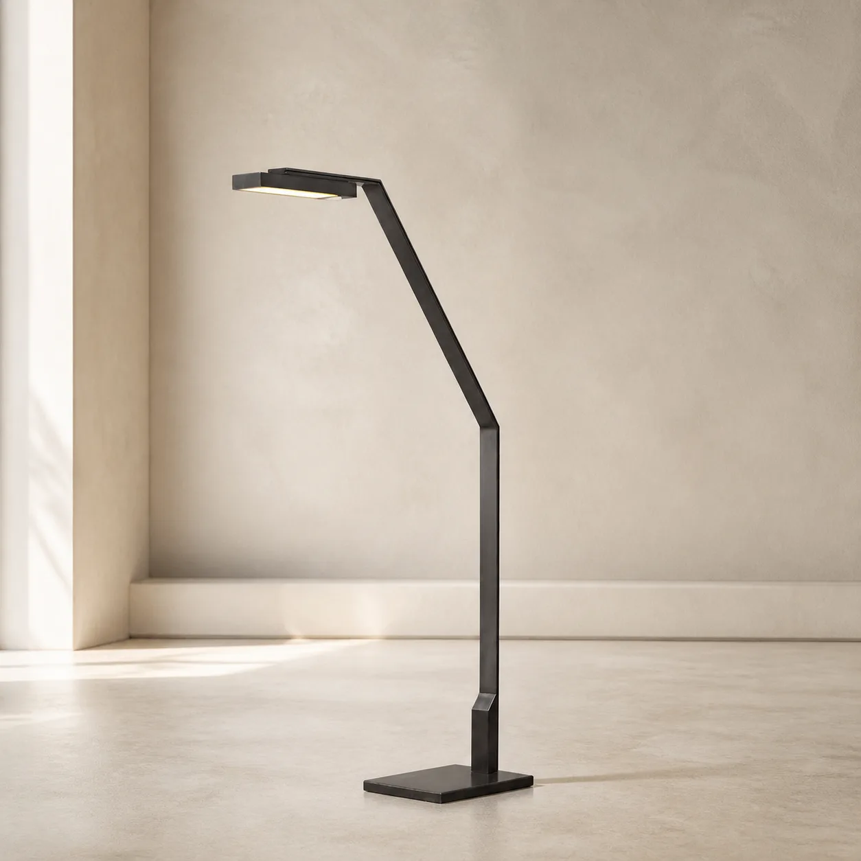 Architectural Black Metal Floor Lamp image 4