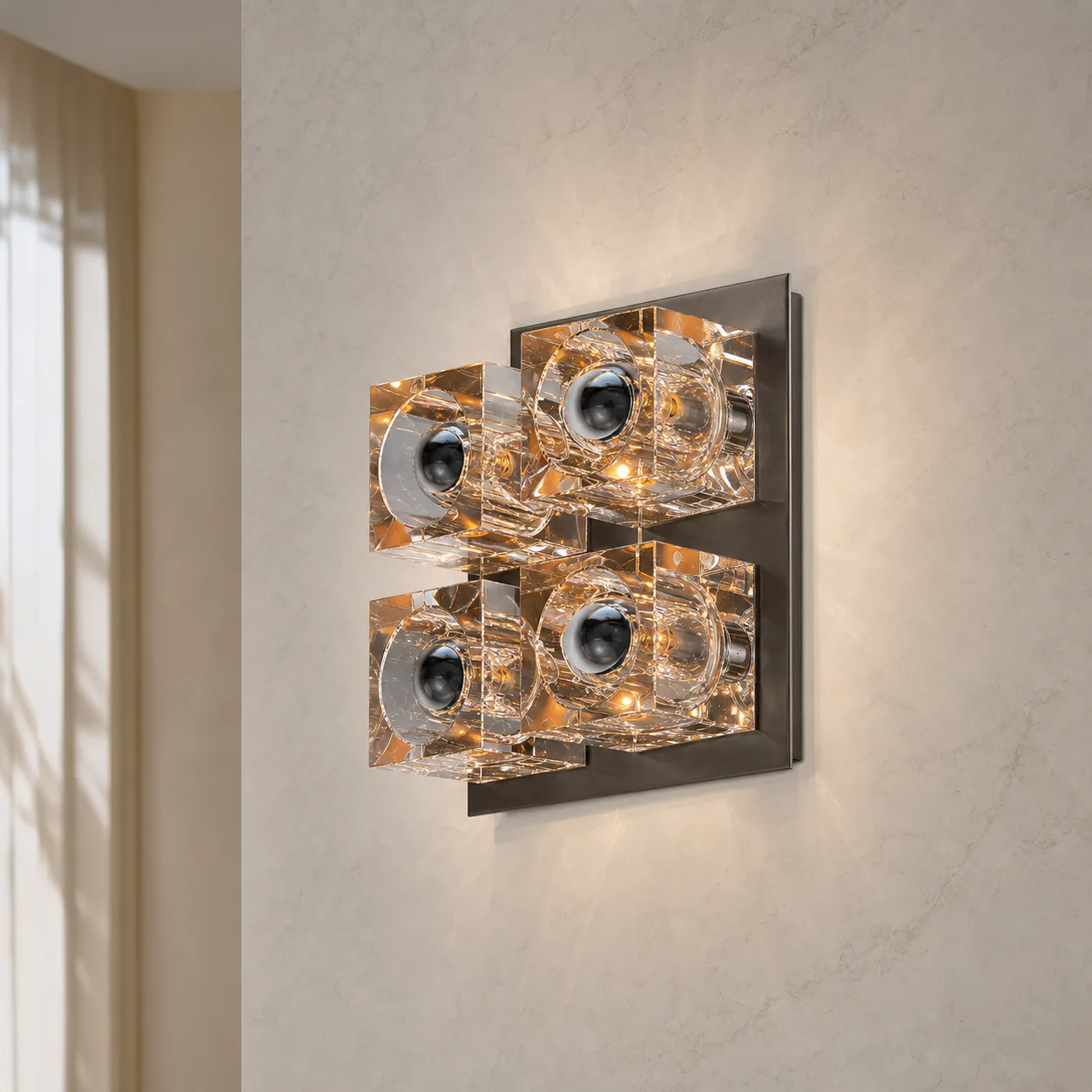 Luminous Crystal Cube Flushmount image 4