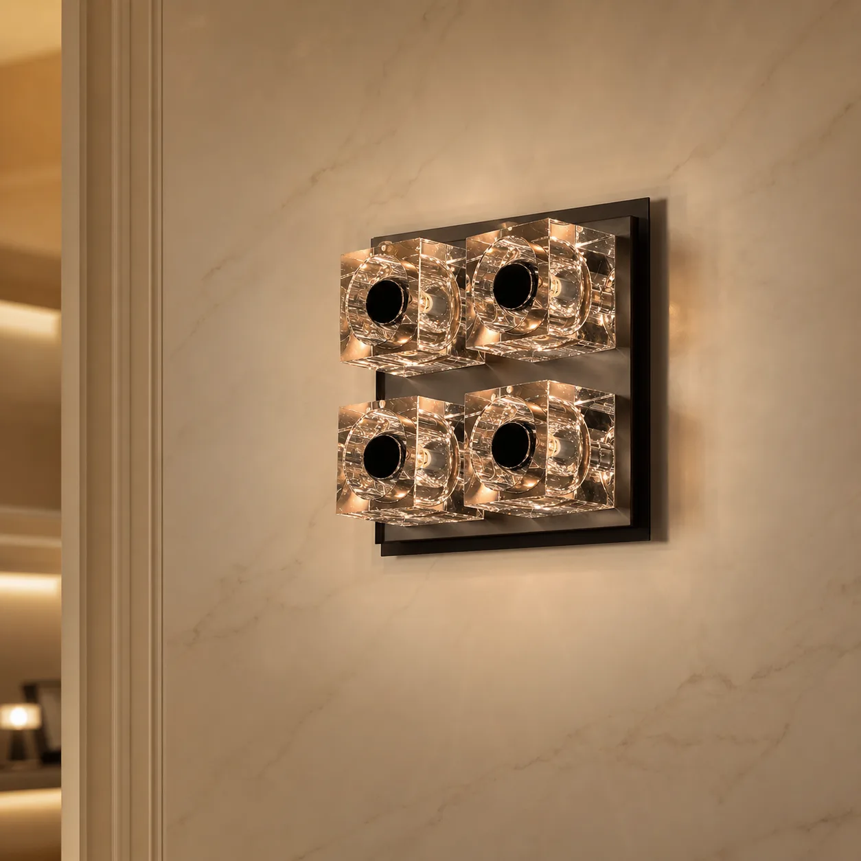 Luminous Crystal Cube Flushmount image 6
