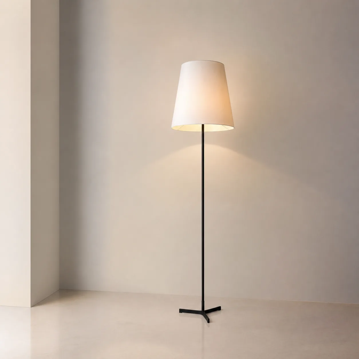 Linen Shade Minimal Floor Lamp image 5