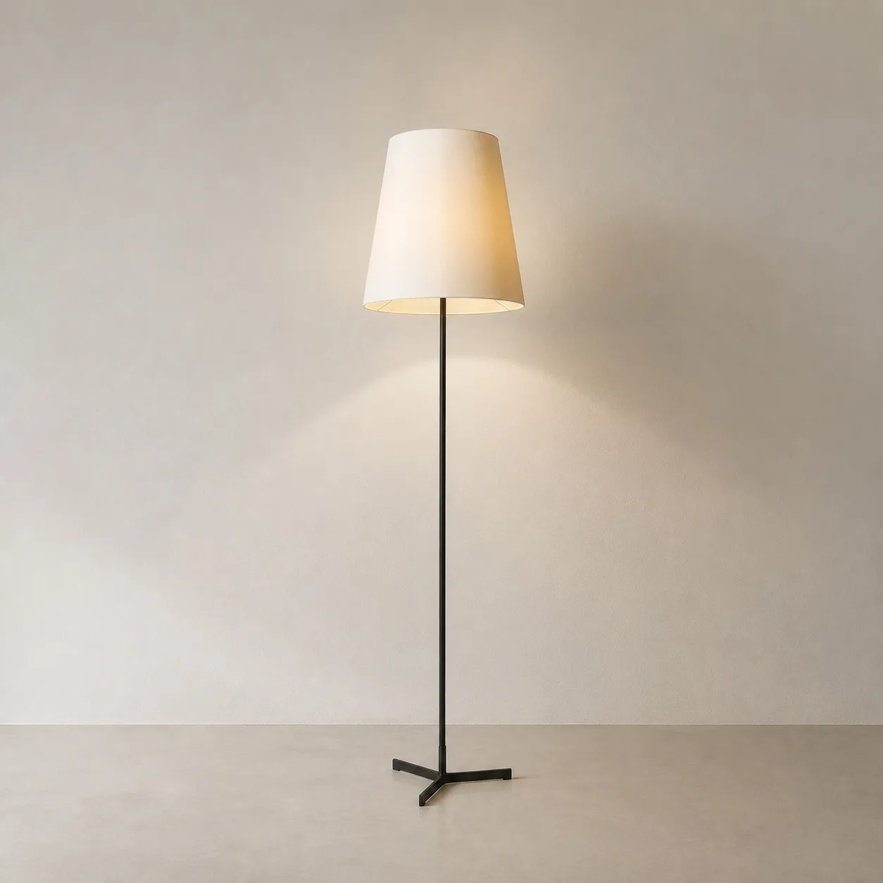 Linen Shade Minimal Floor Lamp image 4