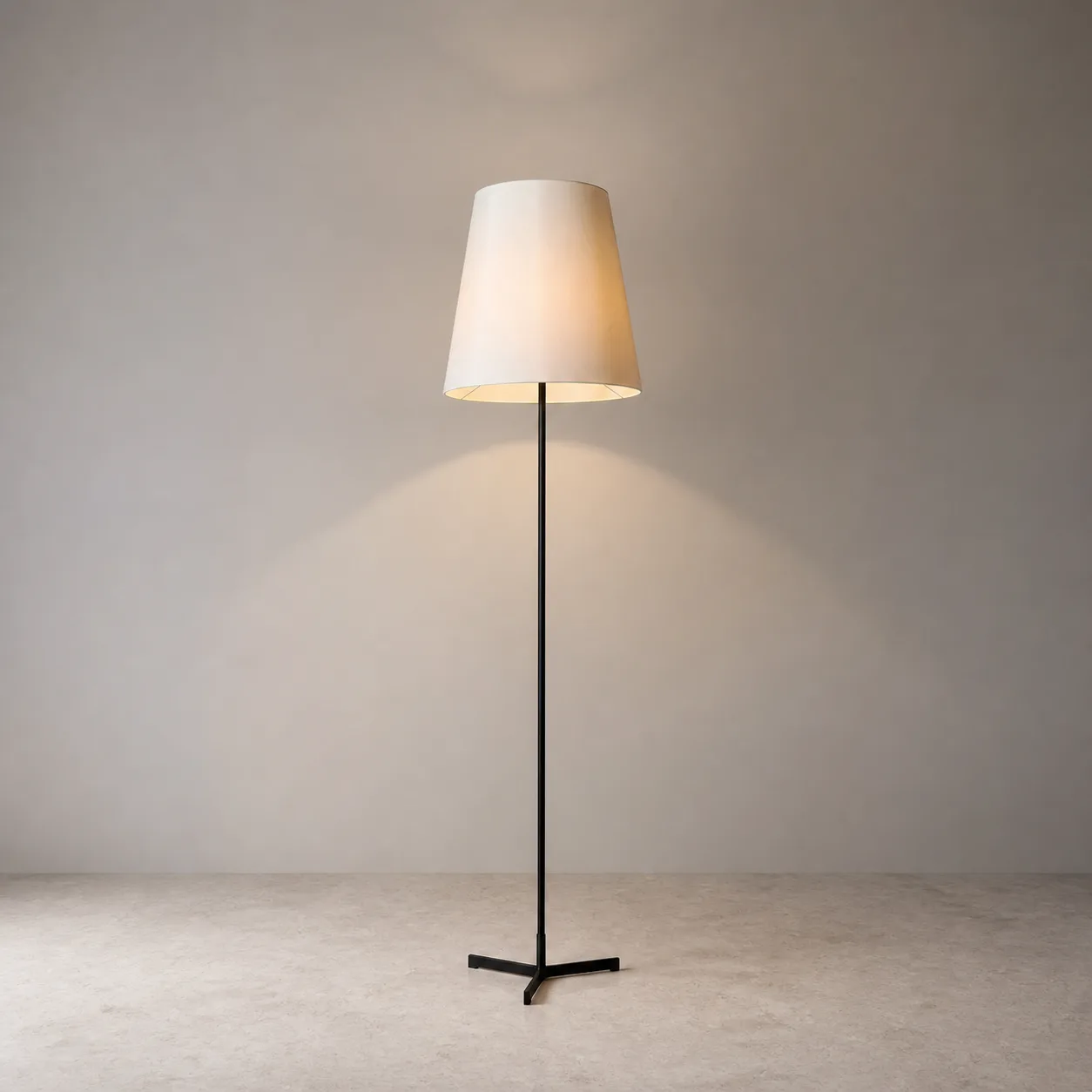 Linen Shade Minimal Floor Lamp image 6