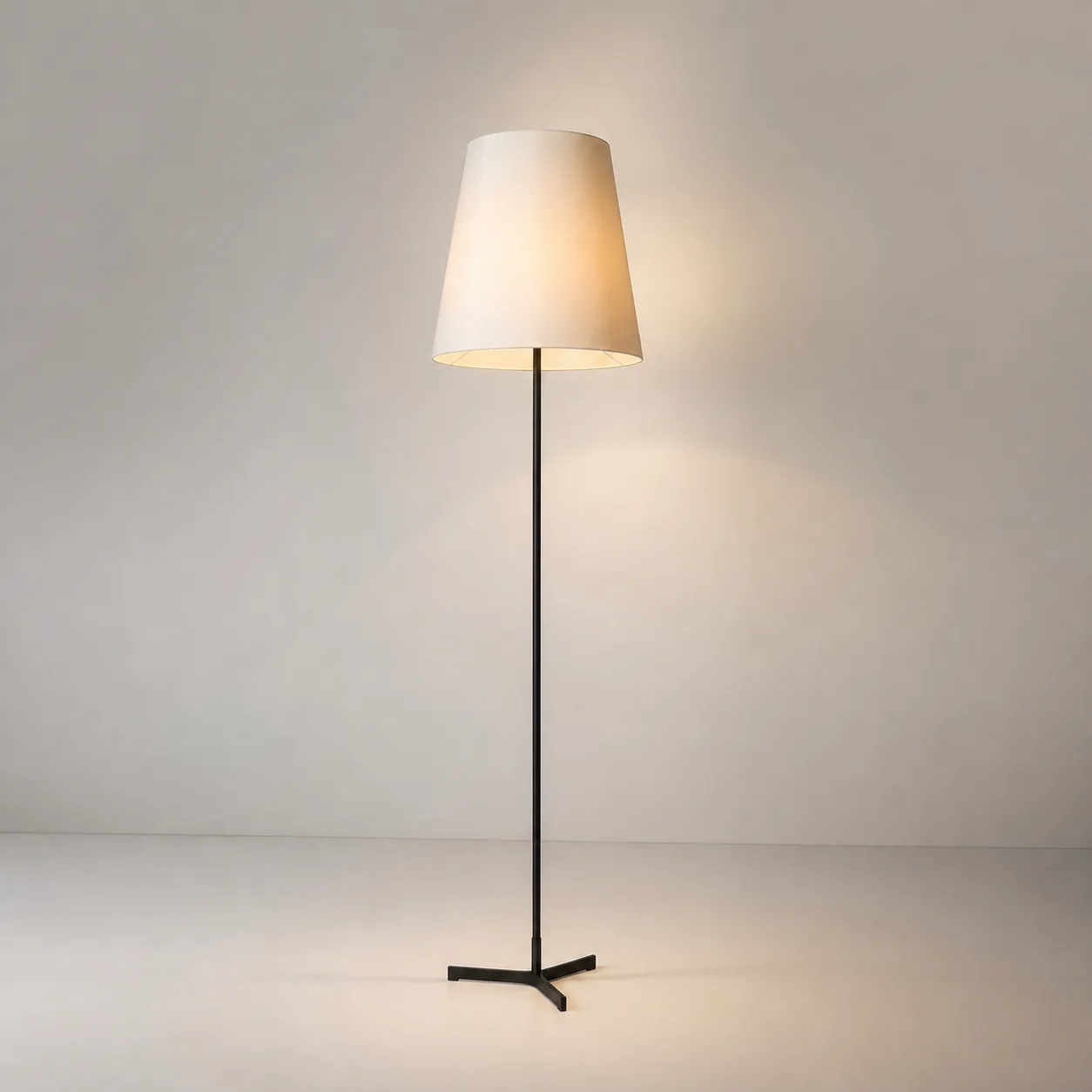 Linen Shade Minimal Floor Lamp custom floor lamp