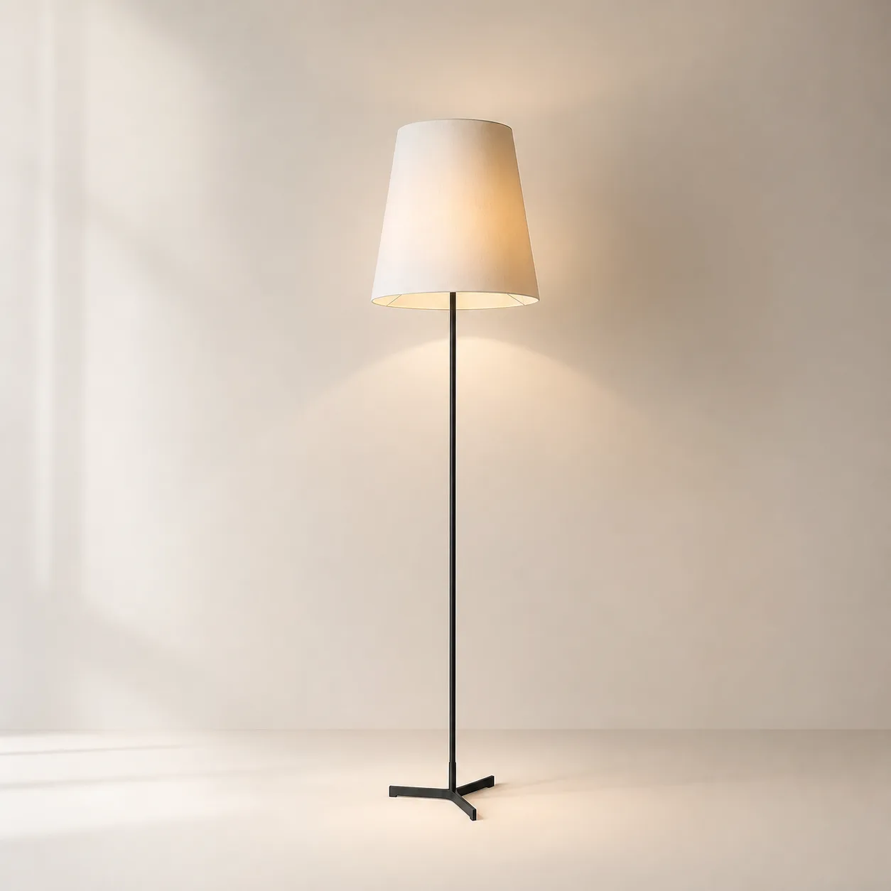 Linen Shade Minimal Floor Lamp image 3