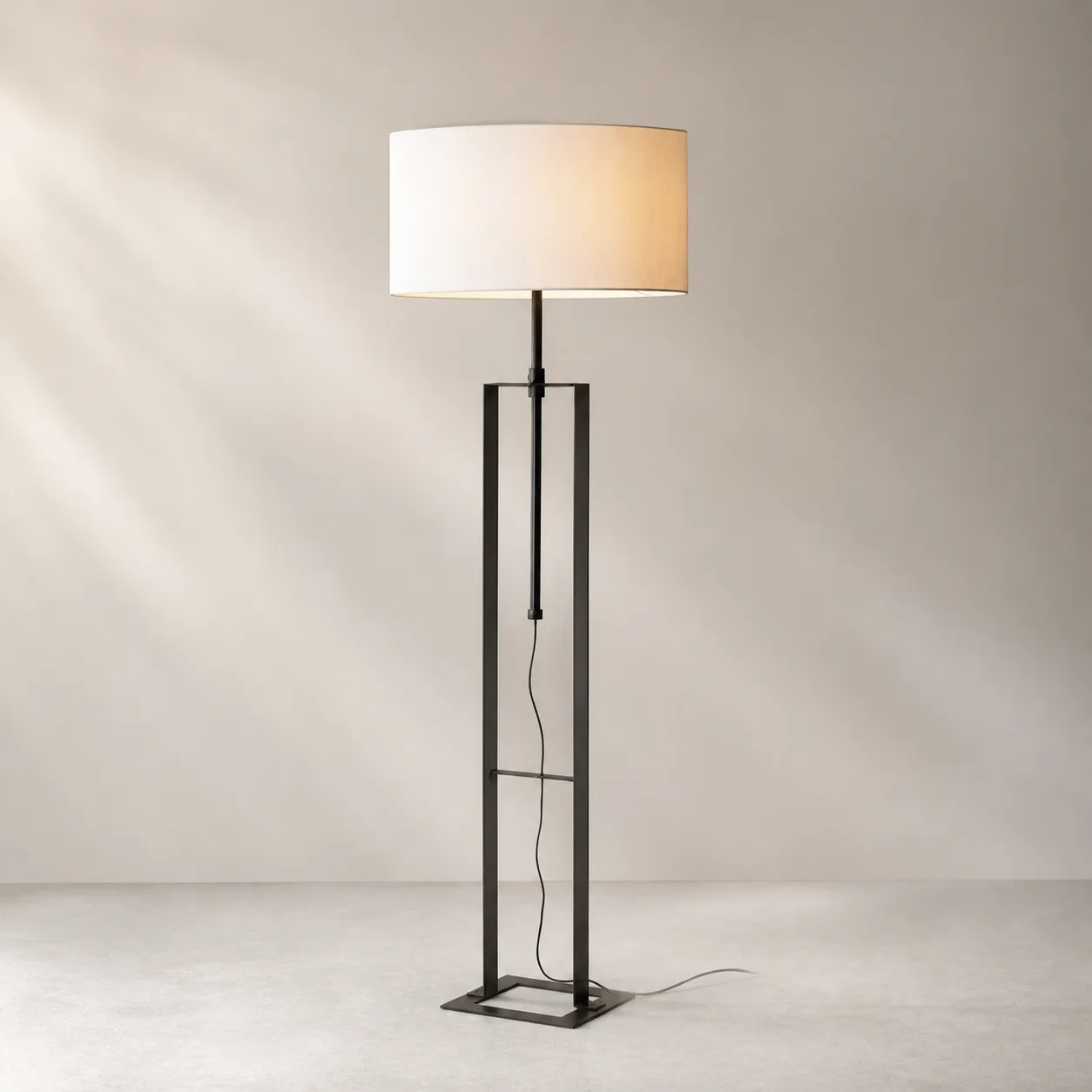 Linear Black Metal Floor Lamp custom floor lamp
